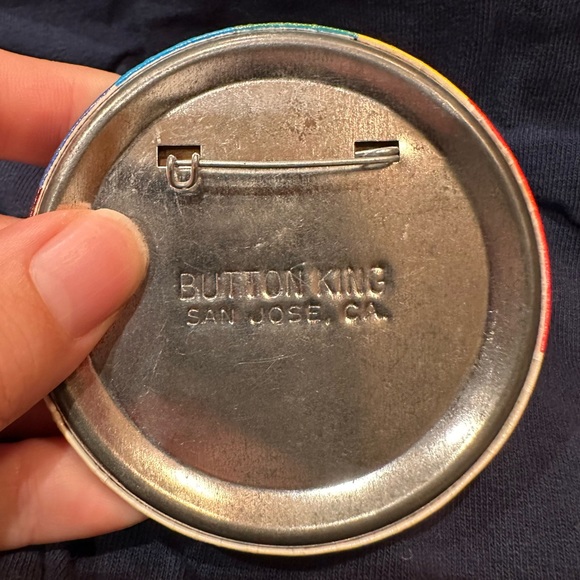 Vintage Rainbow Candle Button - Picture 2 of 2